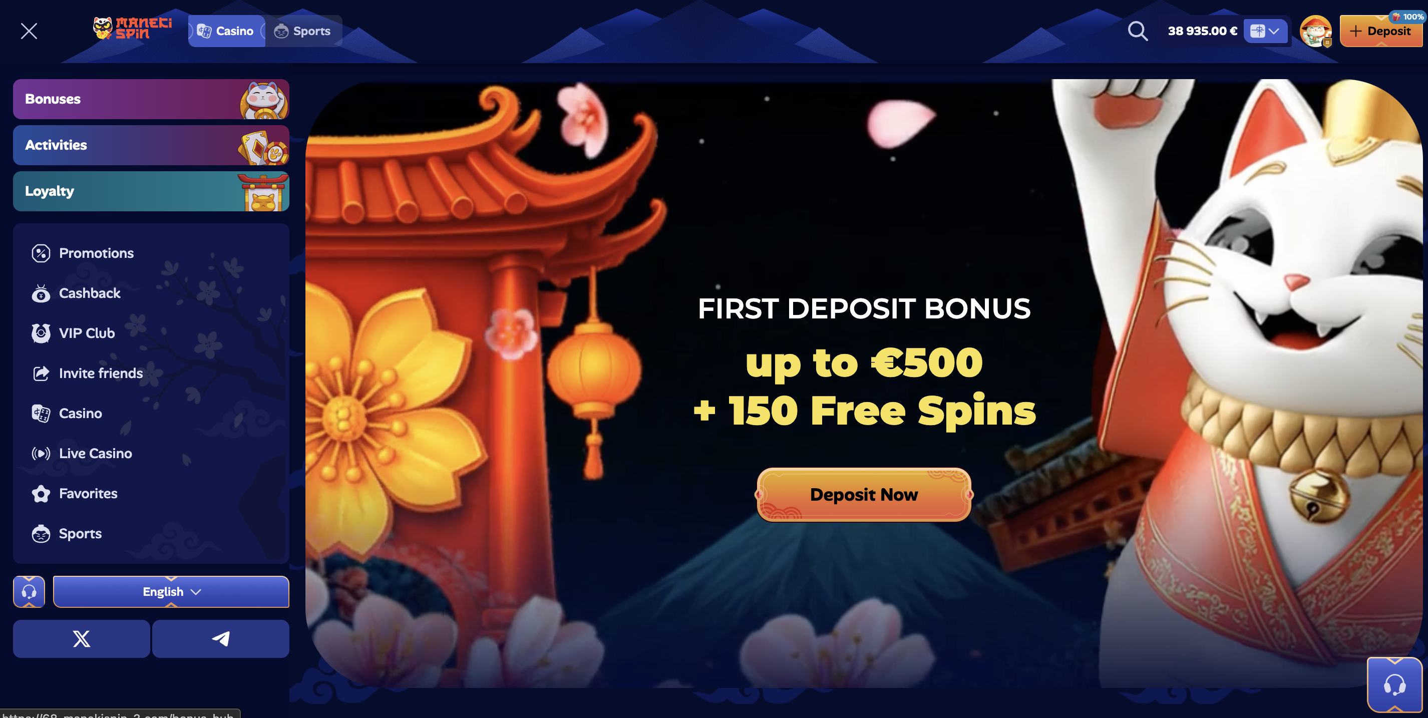 Logo ManekiSpin Casino